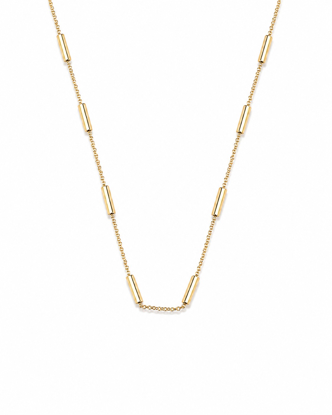 gold_chain_necklace_website Gold Tube Chain - Image 1