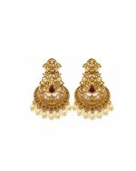 Ruby Pearl Chandbali Earrings