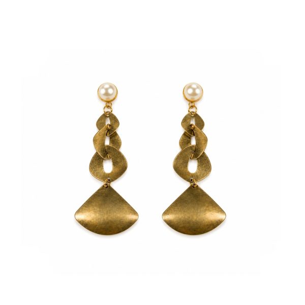 Gold Pearl Earrings