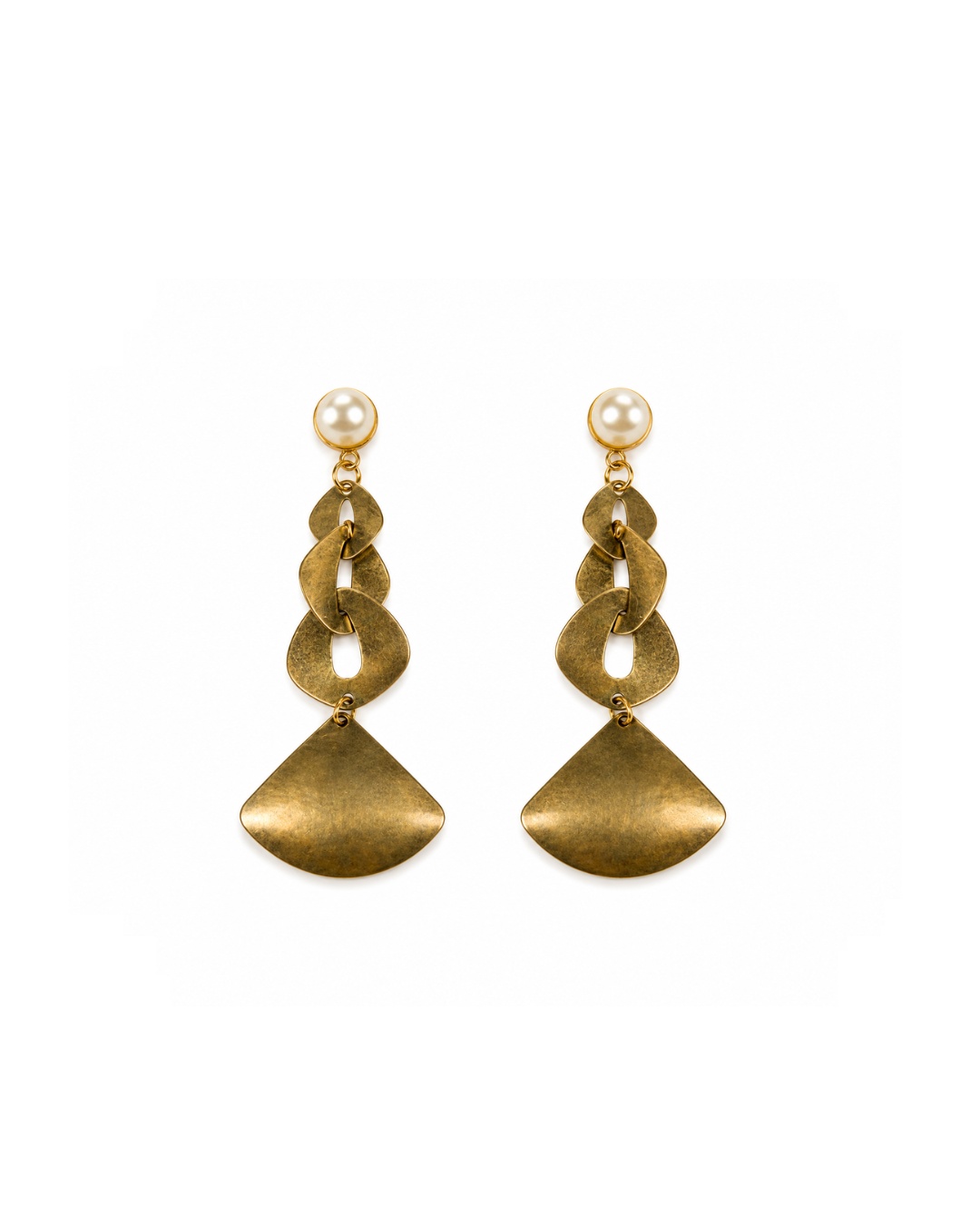 gold_earrings_200kb Gold Pearl Earrings - Image 1