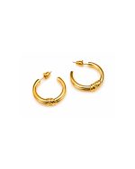Gold Knot Hoop Earrings
