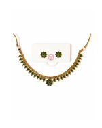 Green Floral Necklace Set