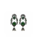 Green Peacock Jhumka