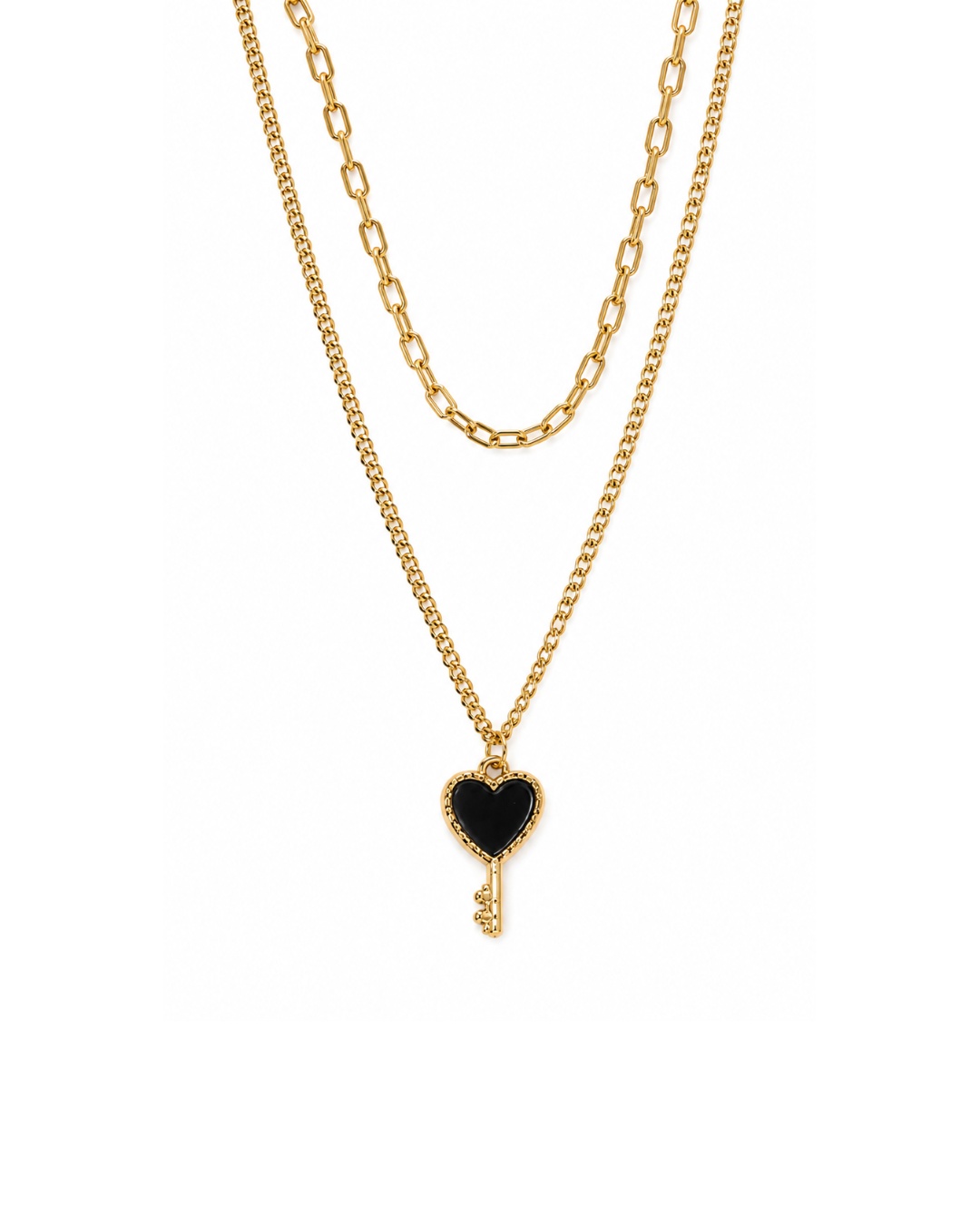 heart_key_necklace_200kb Black Heart Key Necklace - Image 1