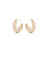 Golden Mesh Hoop Earrings