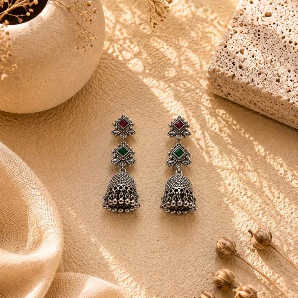 Emerald Ruby Jhumka