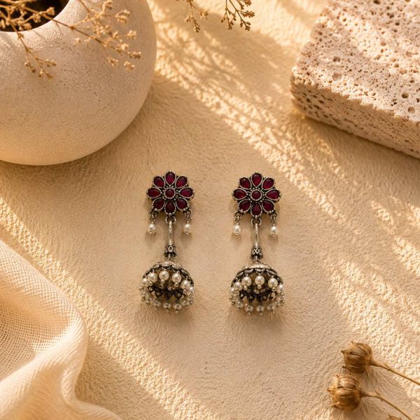 Ruby Pearl Jhumka