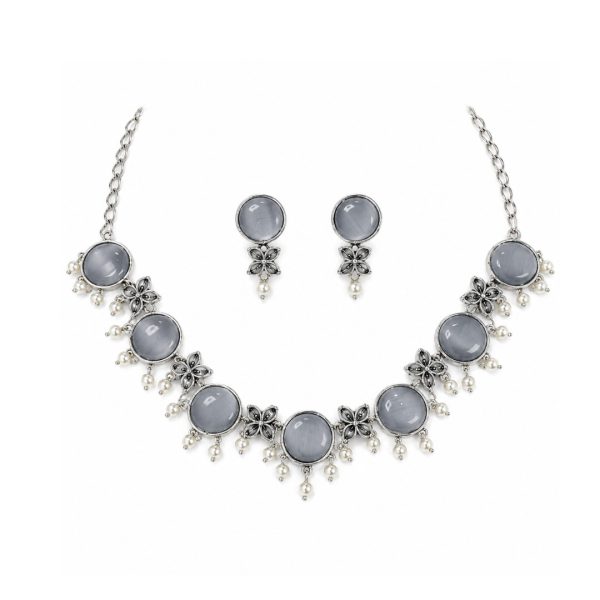 Grey Pearl Jewellery Set