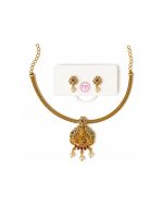 Gold Temple Pendant Set