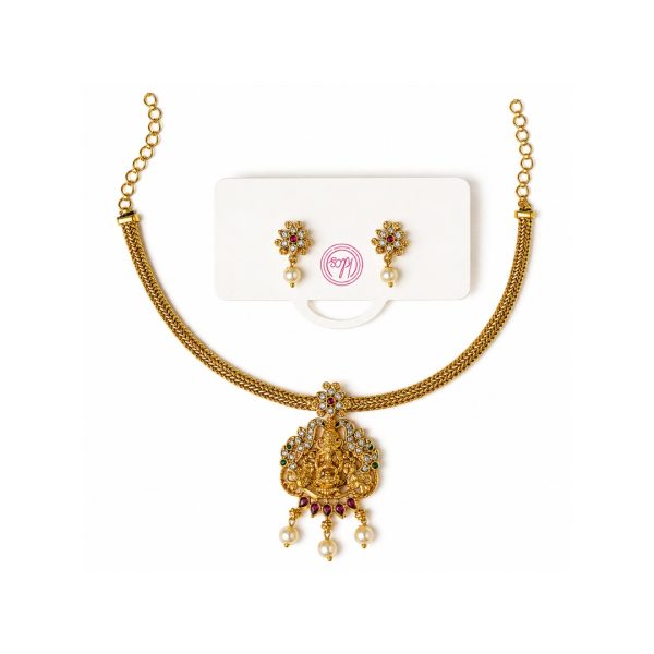 Gold Temple Pendant Set
