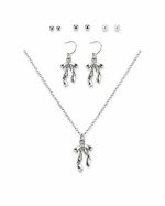 Silver Bow Jewellery Set
