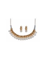 Golden Teardrop Necklace Set