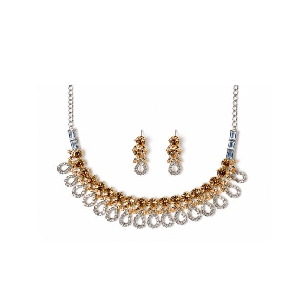 Golden Teardrop Necklace Set