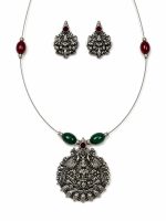 Oxidised Temple Jewellery Set - Image 2