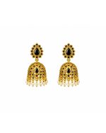 Black Pearl Jhumka Earrings