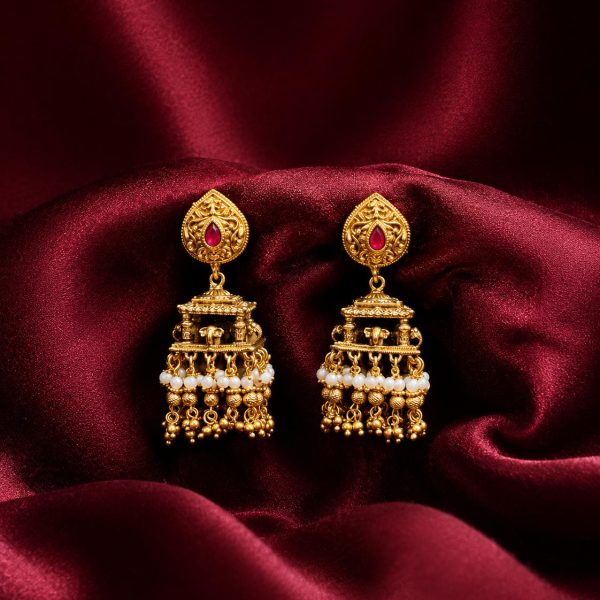 Ruby Temple Jhumka