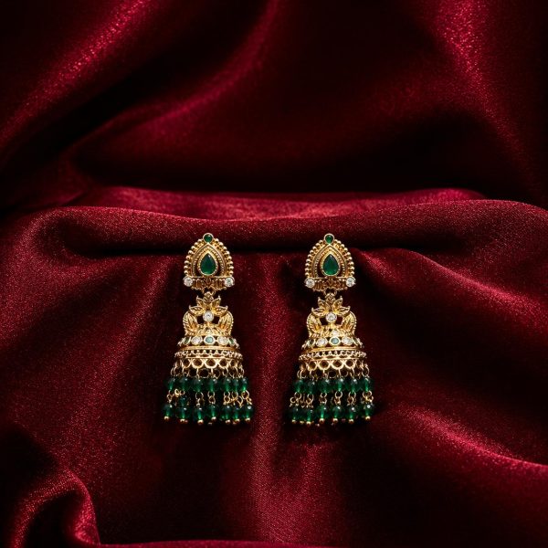 Emerald Drop Jhumka