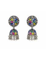 Multicolour Floral Jhumka Earrings