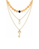 Layered Key Charm Necklace - Image 3