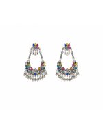 Multicolor Ethnic Drop Earrings