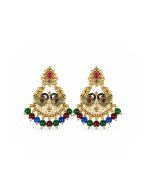 Multicolor Peacock Earrings