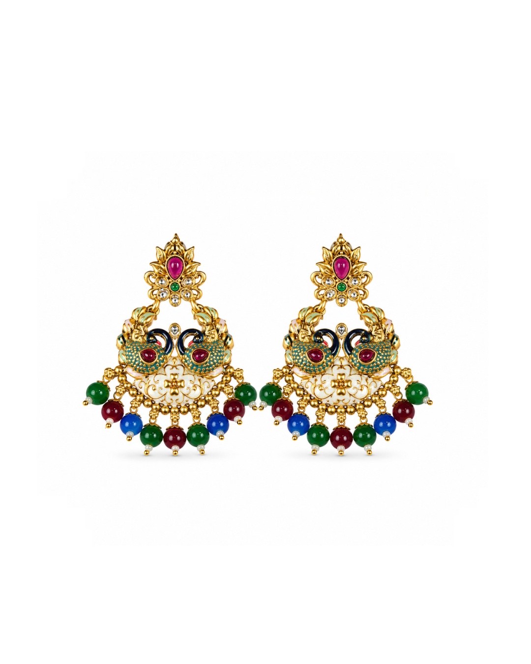 multicolor_peacock_200kb Multicolor Peacock Earrings - Image 1