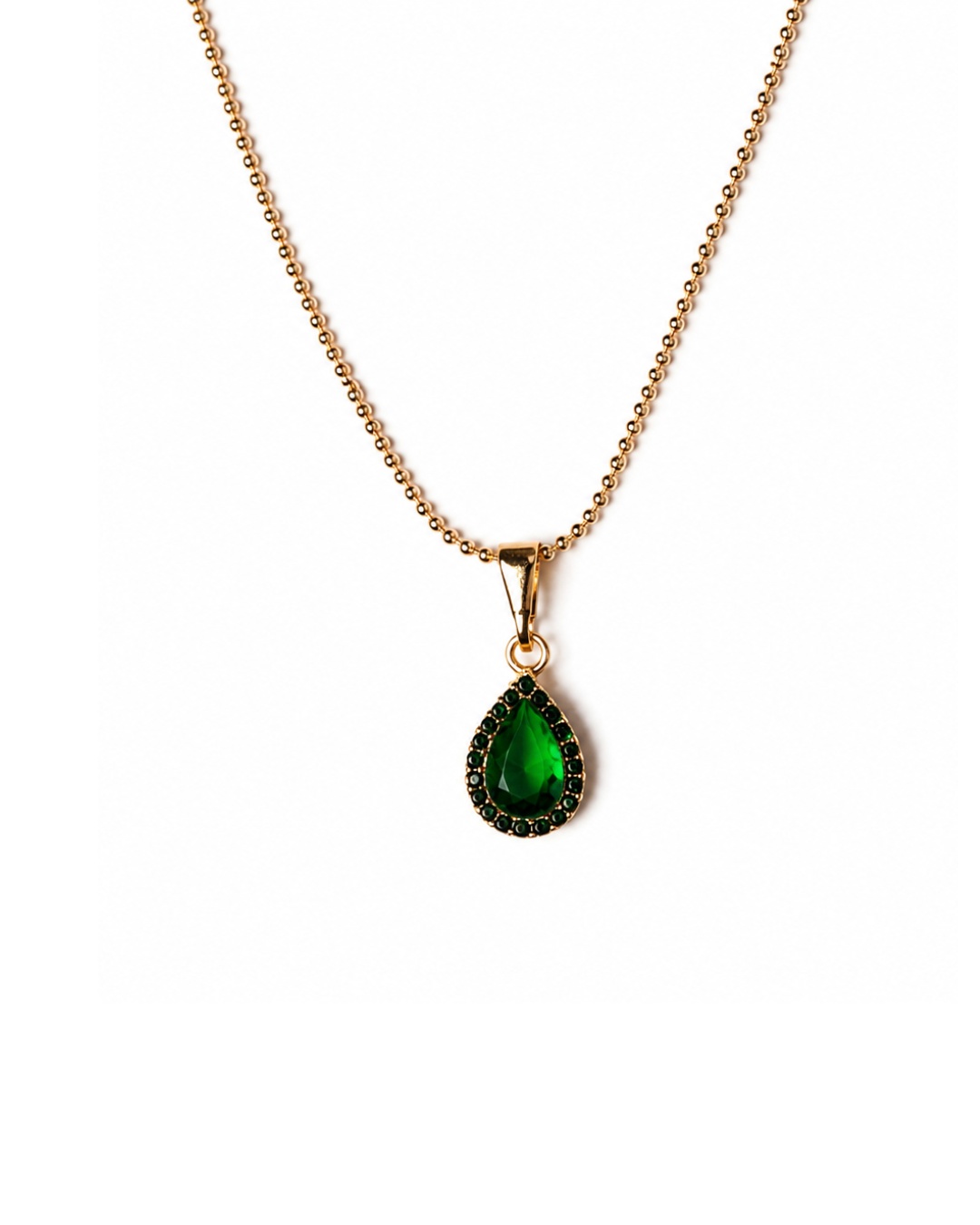necklace_website_200kb(2) Emerald Teardrop Pendant - Image 1