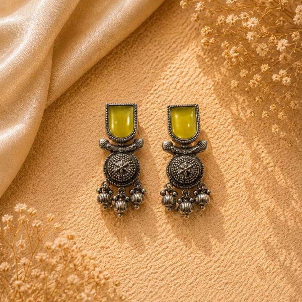 Olive Antique Drop Earrings