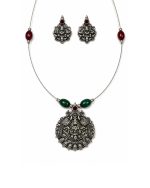 Oxidised Temple Jewellery Set