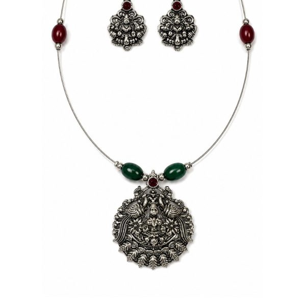 Oxidised Temple Jewellery Set