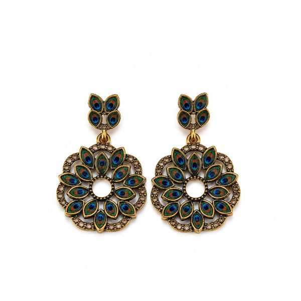 Peacock Floral Earrings