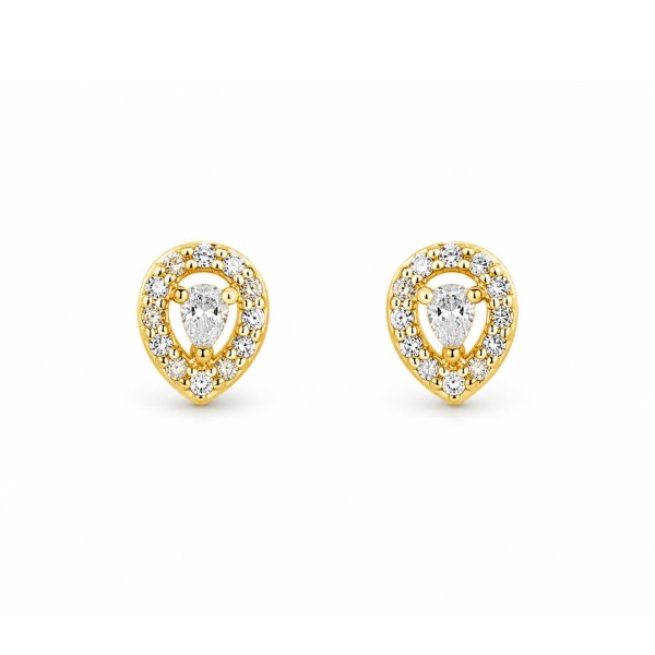 Pear Crystal Stud Earrings