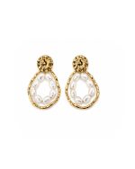 Pearl Hoop Drop Earrings