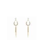 Pearl Crystal Drop Earrings