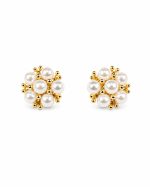 Pearl Floral Stud Earrings