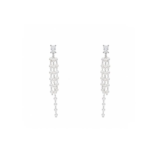 Pearl Tassel Drop Earrings