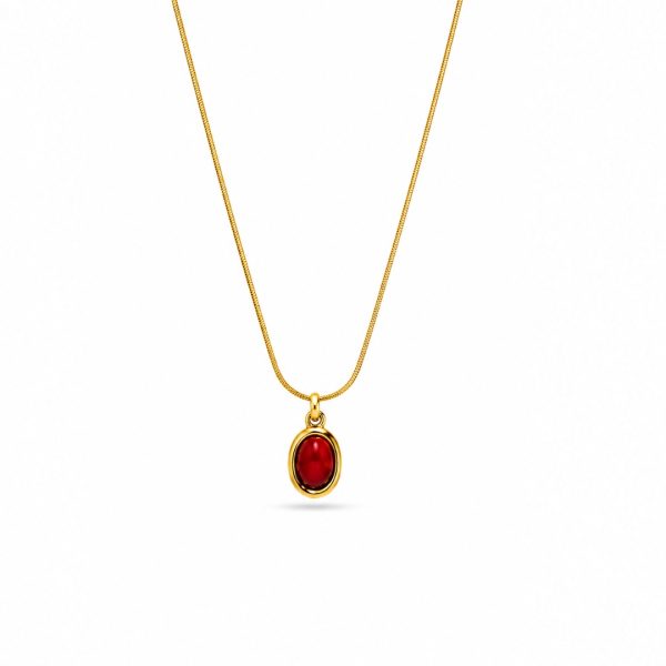 Ruby Oval Pendant