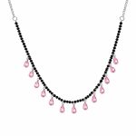 Pink Teardrop Charm Necklace