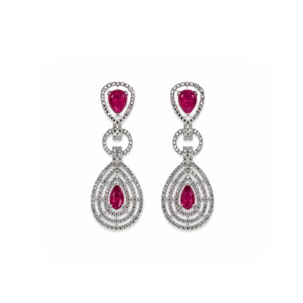 Pink Teardrop Earrings