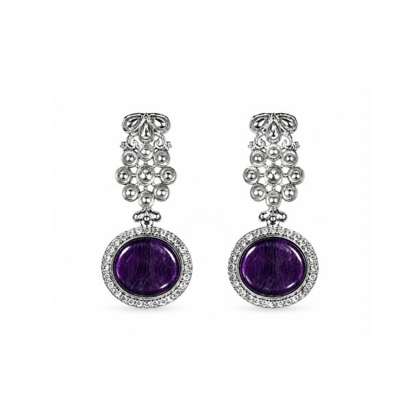 Purple Stone Earrings