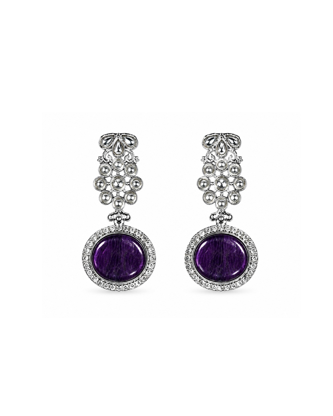 purple_earrings_200kb Purple Stone Earrings - Image 1