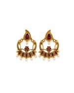 Ruby Pearl Chand Earrings
