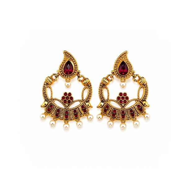 Ruby Pearl Chand Earrings