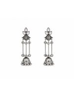 Silver Chain Jhumka Earrings