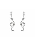 Silver Swirl Drop Earrings