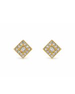 Diamond Shape Stud Earrings