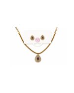 Purple Teardrop Pendant Set