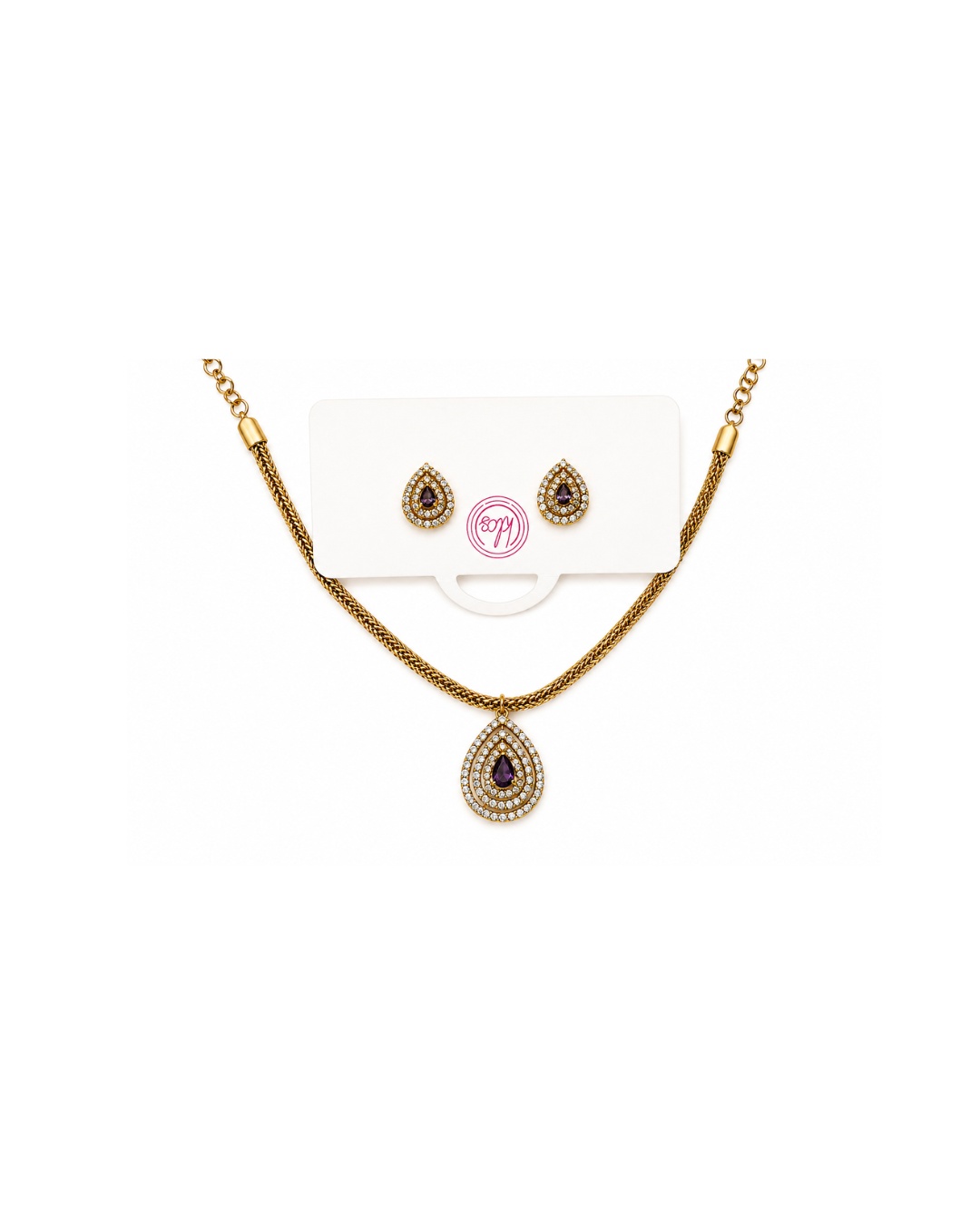 teardrop_pendant_set_200kb Purple Teardrop Pendant Set - Image 1