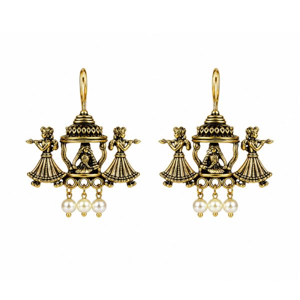 Temple Pearl Drop Earrings
