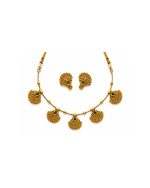 Peacock Temple Necklace Set